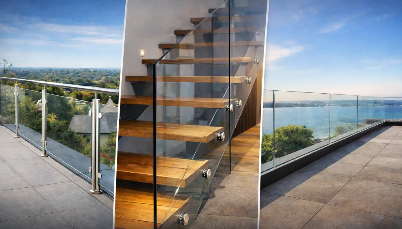 Milyen üvegkorlát típust válasszak? Oszlopos, pontmegfogásos vagy vonalmenti megoldás?